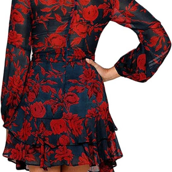 Floral mini cocktail dress - Picture 5 of 7